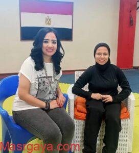 البطلة هاجر السيد مع الإعلامية إيمان تركى فى برنامج هى والمستحيل
