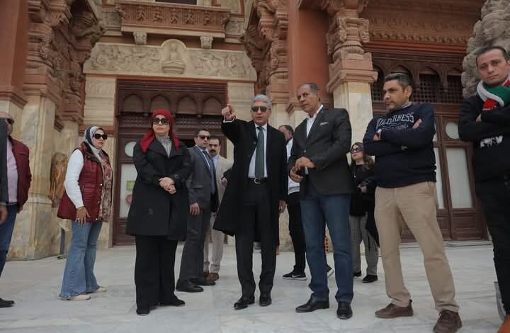 وزير السياحة والآثار بتفقد قصر البارون إمبان بمصر الجديدة