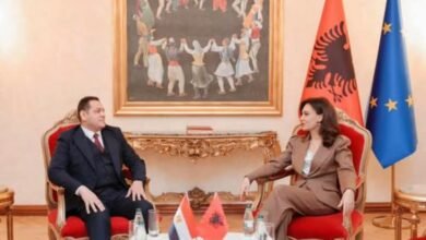 سفير مصر في تيرانا يلتقي برئيسة البرلمان الألباني