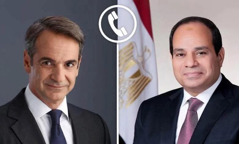 الرئيس السيسى يجرى أتصالا هاتفيا برئيس الوزراء اليوناني " ميتسوتاكيس "