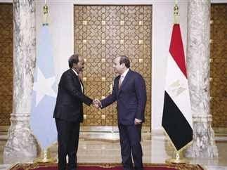 الرئيس السيسى يستقبل الرئيس الصومالي " حسن شيخ محمود " بمدينة العلمين